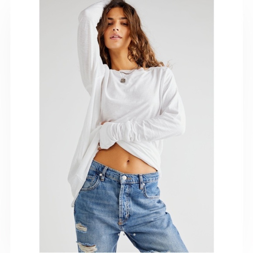 Free People we the free lightweight long sleeve pullover top small soft comfy
